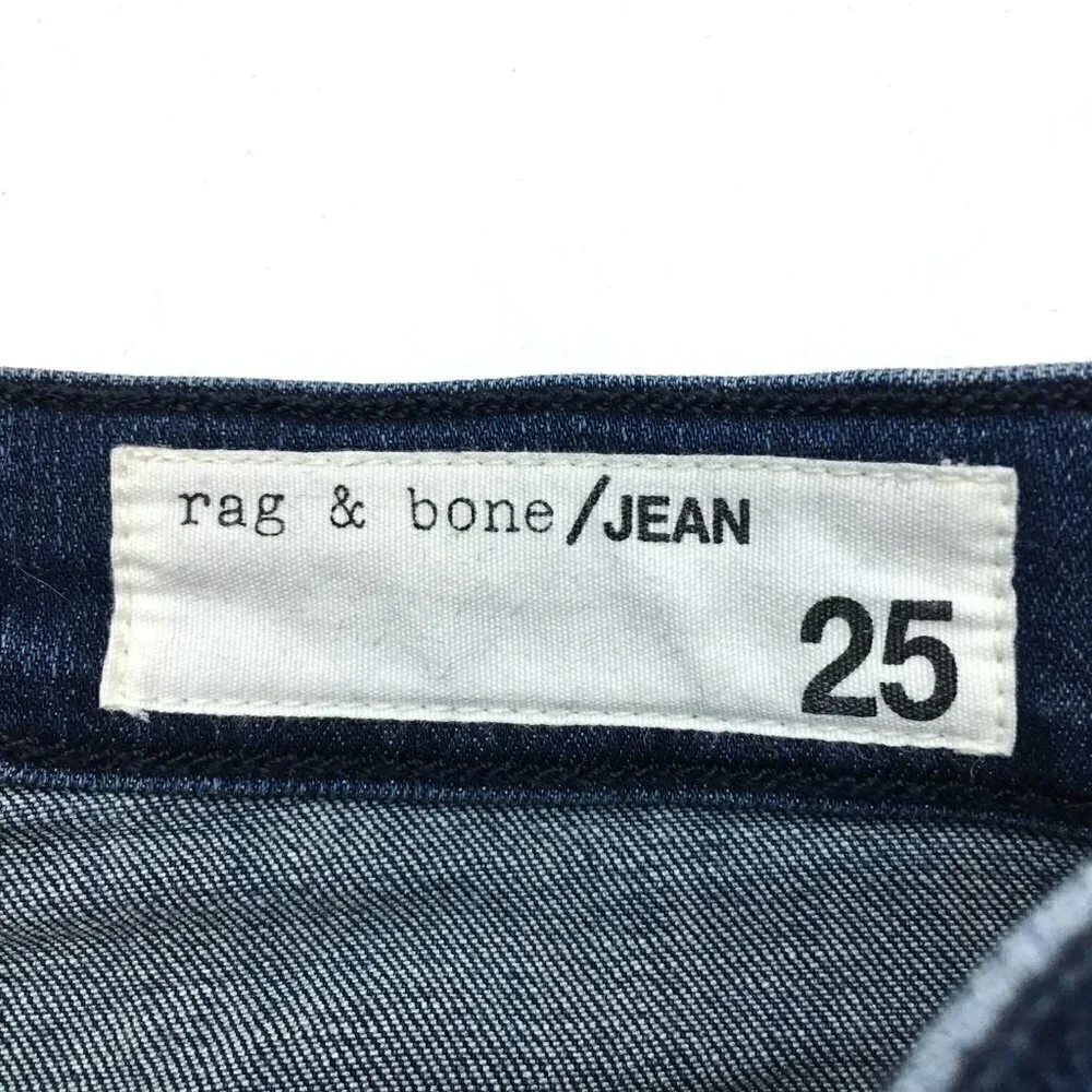 Rag & Bone Women's Jeans Skinny Side Leg Detail Dark Wash size 25 length 28